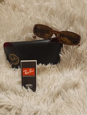 Ray-Ban2129 938 Unisex Brown Rectangular Sunglasses, Case,Original Documentation